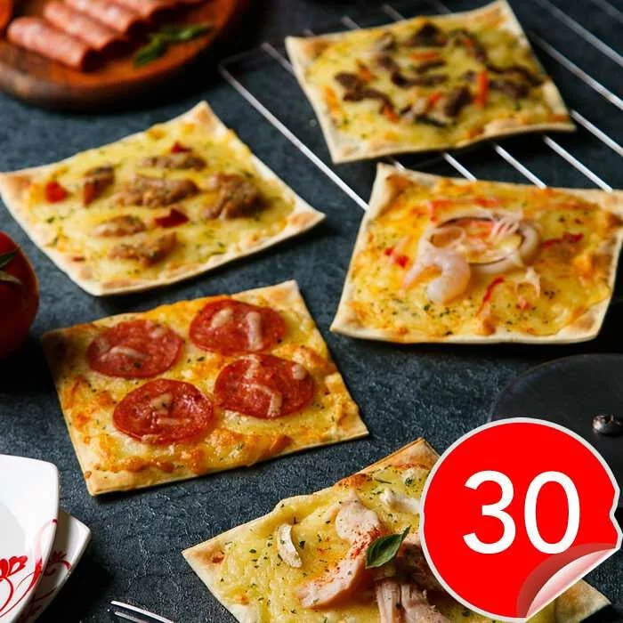 每片$46任選【披薩市】義式手工低卡米披薩30入◉90B025